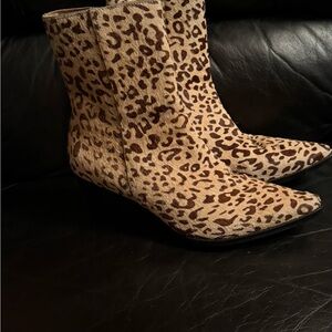 Leopard Print Ankle Boots